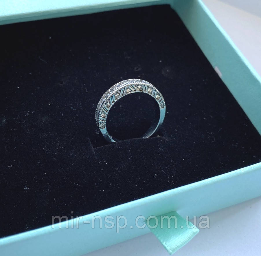 Кільце з фіанітами розмір 18,5, фото 1