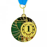 Медаль спортивная 5 см с лентой за 1 место J25-5200G