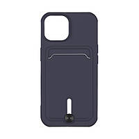 Чехол для iPhone 15 TPU Colorfull Pocket Card Цвет 08 Dark blue