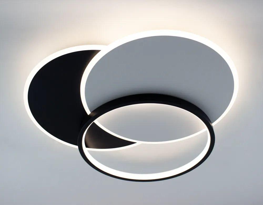 Керована світлодіодна люстра VEGA triple 80W 3R чорний, фото 1