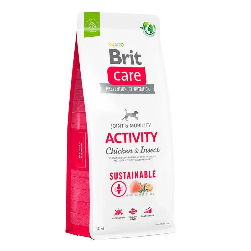 Сухий корм для собак з підвищеною активністю Brit Care Dog Sustainable Activit курка та комахи 12 кг, фото 1