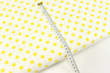 Сатин " Мініпреники" жовтіє на білому No 160-31 с, фото 6