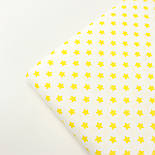 Сатин " Мініпреники" жовтіє на білому No 160-31 с, фото 7