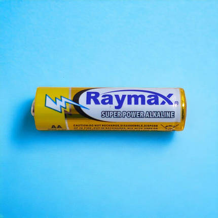 Лужні батарейки Raymax АА LR6 4 штуки в блістері, паковання потужних пальчикових батарейок, фото 3