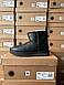 Зимові Жіночі Уггі Ugg Classic Black Leather (Хутро) 36-37-38-39-40-41, фото 9