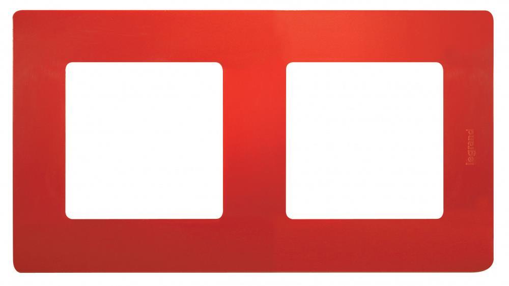 Рамка LEGRAND Etika 2 пости червона