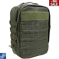 Рюкзак штурмовой для ДШБ на 10 литров, олива. Тактическая сумка Cordura 1000D хаки. 38х30х13 Рюкзак военны