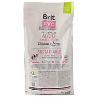 Сухий корм для собак Brit Care Dog Sustainable Adult Small Breed курка та комахи 7 кг, фото 3