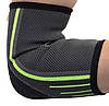 Компресійний налокітник MadMax MFA-283 3D Compressive elbow support Dark grey/Neon green (1шт.) L, фото 2