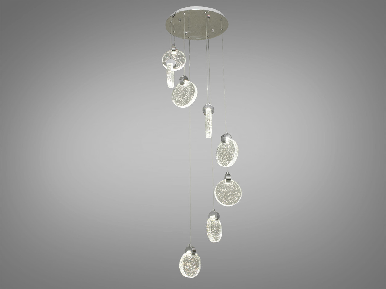 Люстра каскад світлодіодна 24W Diasha 3008/8HR, фото 1