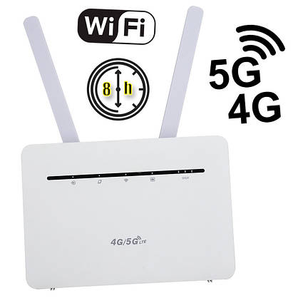 4G Wi-Fi роутер (B535 Pro+) з Широкосмуговою всеспрямованою MIMO антеною + Батарея (4000 mah), фото 2