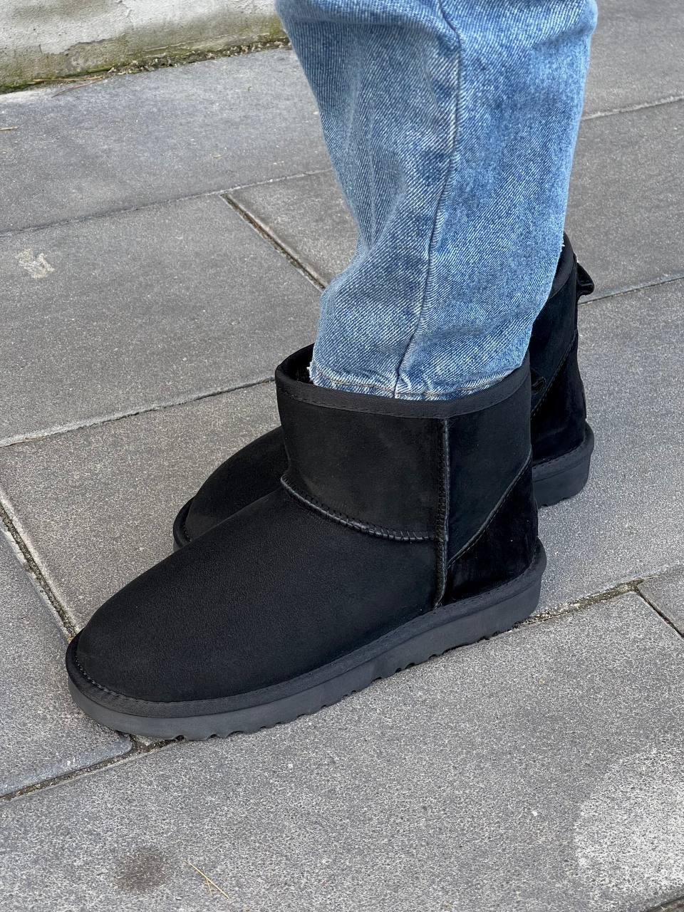 Зимові Чоловічі Уггі Ugg Classic Black (Хутро) 40-41-42-44