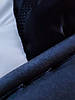 Дутики двоколірні ЧОРНІ з БІЛИМ на чорній гнучкій високій підошві автоледі унісекс зимові мокасини сліпони, фото 2