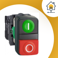 Кнопка двойная без фиксации "I-0" 1NO+1NC красная/зеленая Schneider Electric