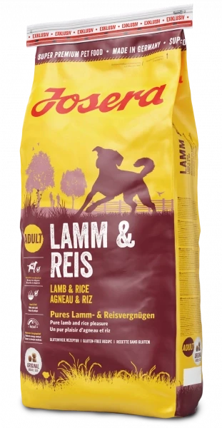 Гіпоалергенний сухий корм Josera (Йозера) Lamm & Reis для дорослих собак всіх порід ягня та рис 900гр