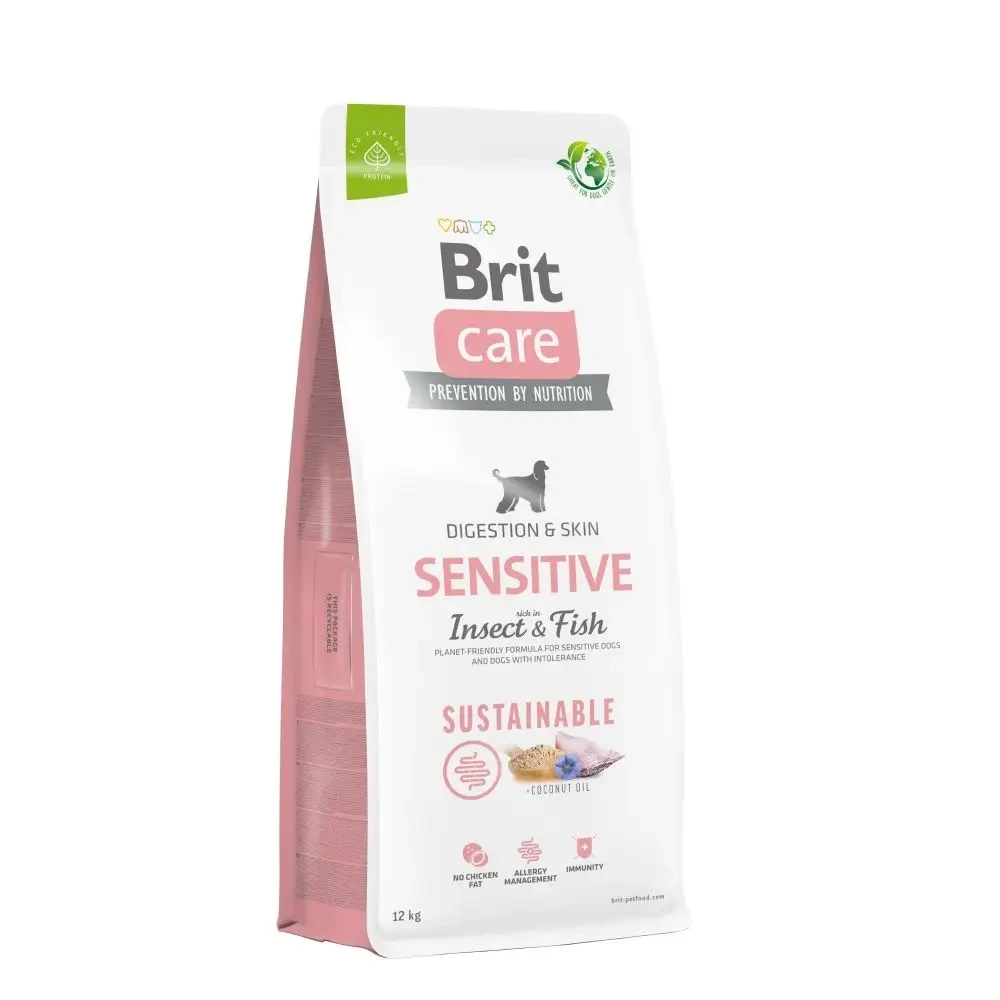 Сухий корм для собак Brit Care Sustainable Sensitive риба та комахи 12 кг