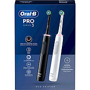 Зубна щітка Braun Oral-B PRO3 3900 Black+White Cross Action, фото 2