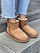 Зимові Жіночі Уггі Ugg Classic Mini Chestnut Suede (Хутро) 36-37-38-40, фото 3