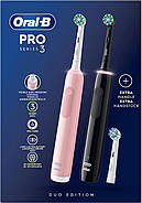 Зубна щітка Braun Oral-B D505 PRO 3 3900 Black+Pink Cross Action, фото 7