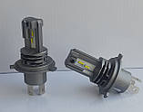 Лампи LED type H4 5000k 4600Lm 12v 24v Комплект
гарантія 1 рік, фото 2