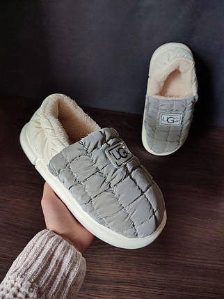 Дутики короткі хутряні UGG угги низькі не промокаючі Superme GREY зимові теплі, фото 1