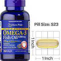 Жирні кислоти Омега 3 Puritan's Pride Omega-3 Fish Oil 1200 mg double strength 180 капс