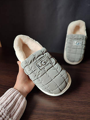 Дутики короткі хутряні UGG угги низькі не промокаючі Superme GREY зимові теплі, фото 5