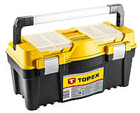 Topex Ящик для инструмента, 25", с лотками, алюминиевая ручка, 60х29х33 см Baumar - Доступно Каждому