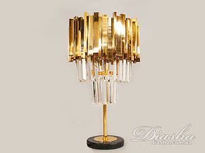Настільна лампа з кришталевими підвісами, фото 2