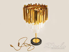 Настільна лампа з кришталевими підвісами, фото 3