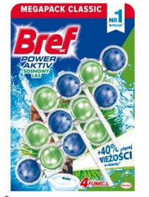 Туалетні блоки для унітазу Bref 3 шт x 50 г Хвоя (9000100753340)