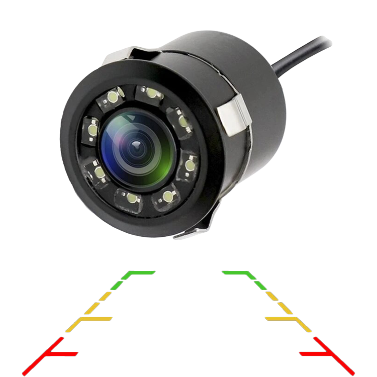 Універсальна камера заднього виду (паркувальна), врізне вічко 18,5мм CCD 1280*720 HD Підсвічування