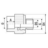 Муфта PP-r із зовнішньою різьбою ITAL 32 мм х 3/4", фото 3