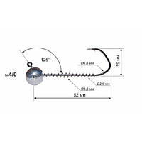 Джиг-головка 125° DS Barbarian #4/0 10g ZPGP4-10G-25