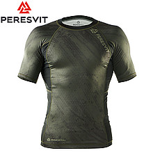 Рашгард з коротким рукавом чоловічий Peresvit Immortal 2.0 Military Green Short Sleeve Rash Guard