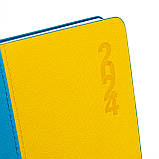 Щотижневик 10х15см Leo Planner датований 2024 Tiffany жовто блакитний 128 стор, фото 4