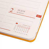 Щотижневик 10х15см Leo Planner датований 2024 Ambassador жовтий 128 стор, фото 7
