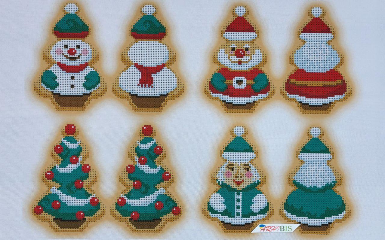 А3-К-422 Різдвяне печиво набір для вишивання бісером новорічної іграшки