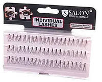 Ресницы в пучках Salon Individual lashes flare medium black Густые