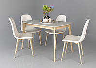 Серый обеденный стол Интарсио EXEN из дерева 120х80см