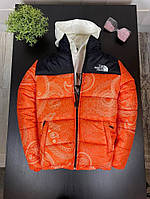 Куртка TNF оранжевая с узорами 7-416