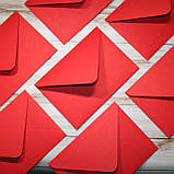 Подарунковий конверт для запрошень, сертифіката ручної роботи Червоний, фото 2