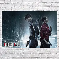 Плакат "Обитель зла 2, Resident Evil 2", 40×60см