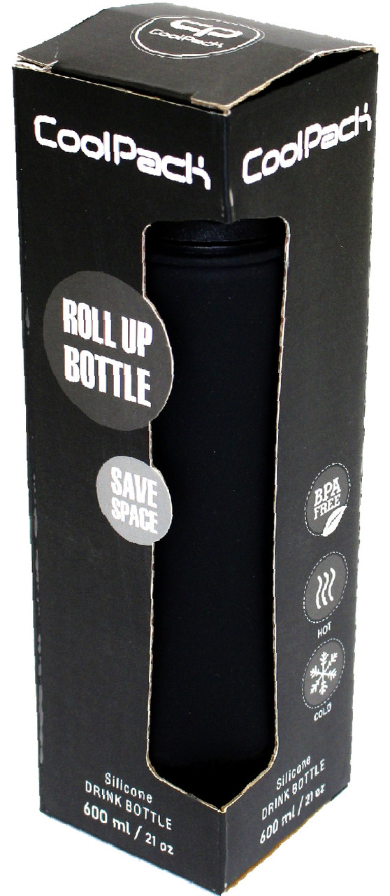 Пляшка для води силікон. Pump 600мл чорна №Z14641, фото 1