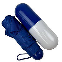 Кишенькова жіноча механічна міні-парасолька з принтом букв у капсулі від Rainbrella, синій, 0260-6