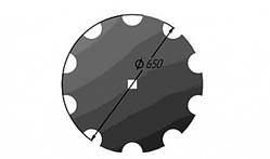 Диск дискової борони АГК (650мм) борований Велес-Агро БДК-01.411