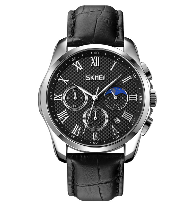 Skmei 9260 чорний чоловічий наручний класичний годинник, фото 1