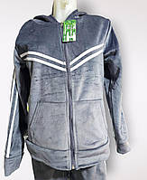 Жіночий утеплений велюровий спортивний костюм 2 в 1 оптом, S-XL рр., № Hay-T-220, фото 2