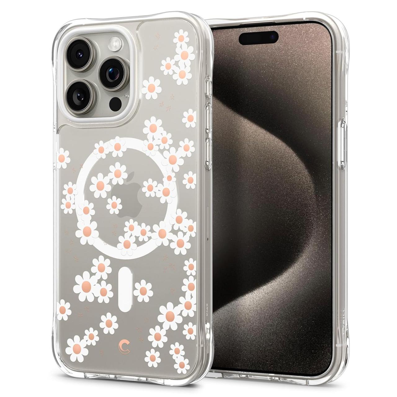 Чохол Spigen для iPhone 15 Pro Max - CYRILL Cecile MagSafe, White Daisy (ACS06624)