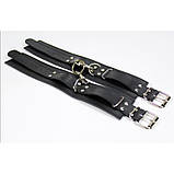 Окови преміум класу БДСМ із натуральної шкіри чорного кольору Scappa Кайф, фото 3